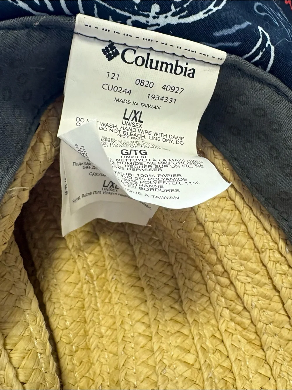 Columbia PFG Straw Sun Hat - Natural